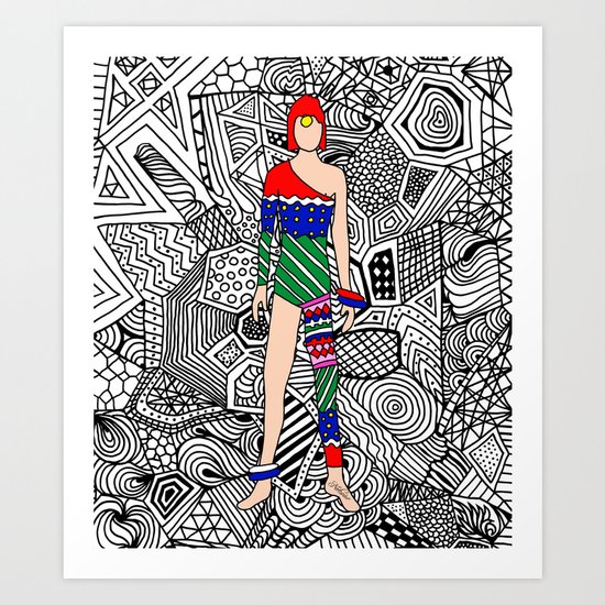 Bowie Fashion 7.5 Art Print