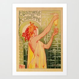 Classic French art nouveau Absinthe Robette Art Print