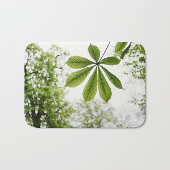 Green Spring Leaf Bath Mat