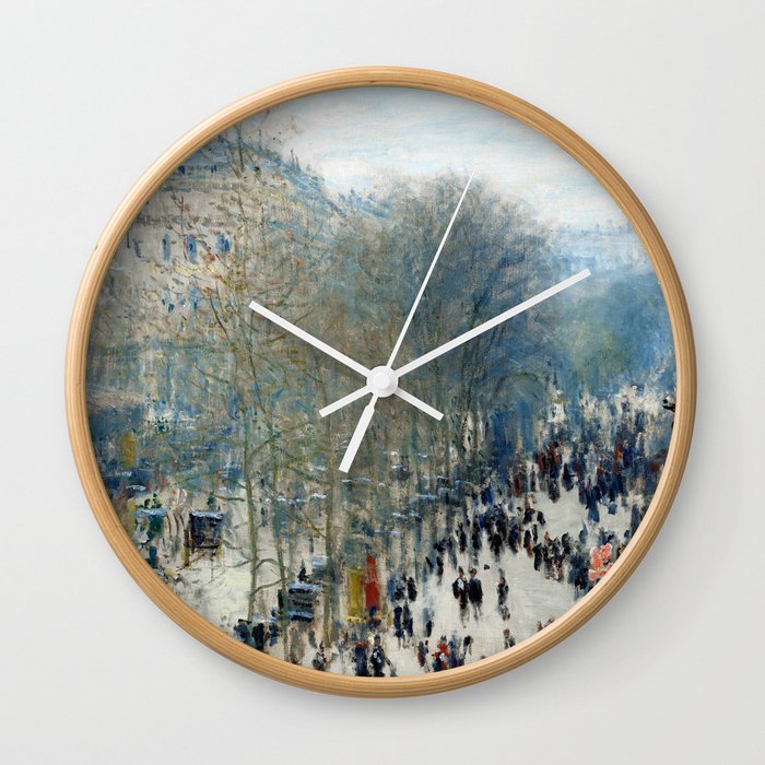 Claude Monet - Boulevard des Capucines (new color editing) Wall Clock