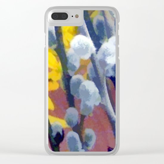Pussy Willow Clear iPhone Case