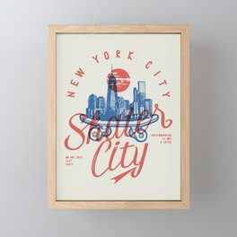 New York Skateboard Framed Mini Art Print