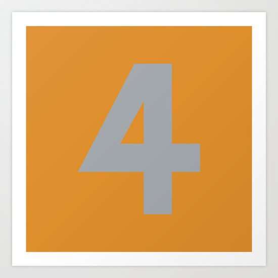 Number 4 Art Print