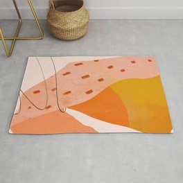 Abstract Sherbet Shapes Of Orange And Yellow. Area & Throw Rug