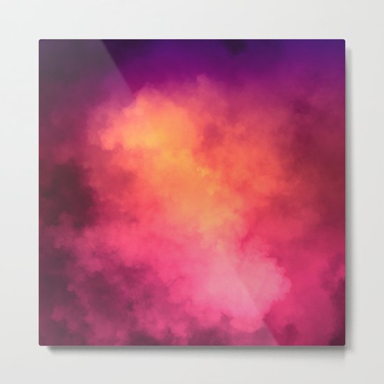 Rainbow Sky Clouds Metal Print