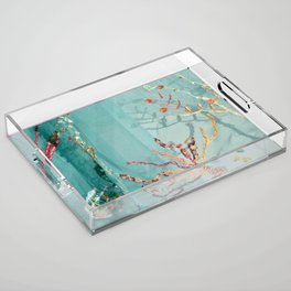 Underwater Seascape Embroidery Acrylic Tray
