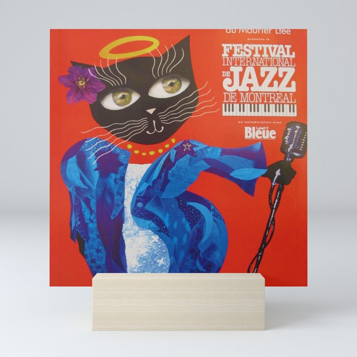 1994 Montreal Jazz Festival Cool Cat Poster No. 2 Gig Advertisement Mini Art Print