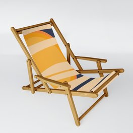 SunSeeker - Dark Colourful Minimalistic Retro Art Pattern Design Sling Chair