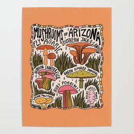 Mushrooms of Arizona Poster
