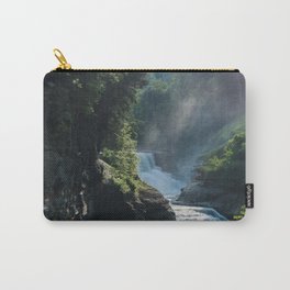 Letchworth River New York State Carry-All Pouch | Misty, River, Forest, Trail, Hiking, Waterspray, Rapids, Color, Outdoors, Letchworth 