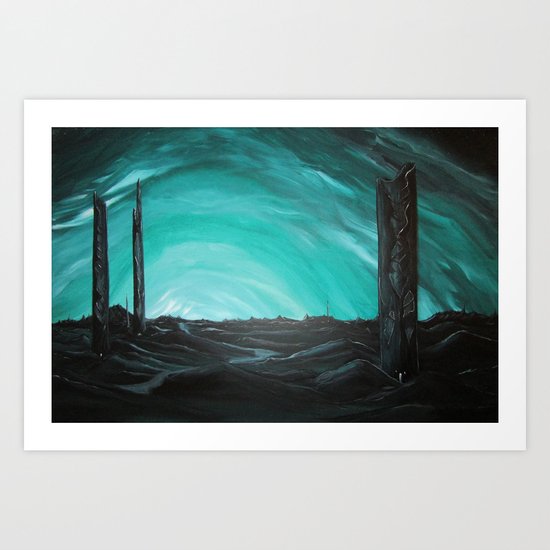 Grave Towers Art Print