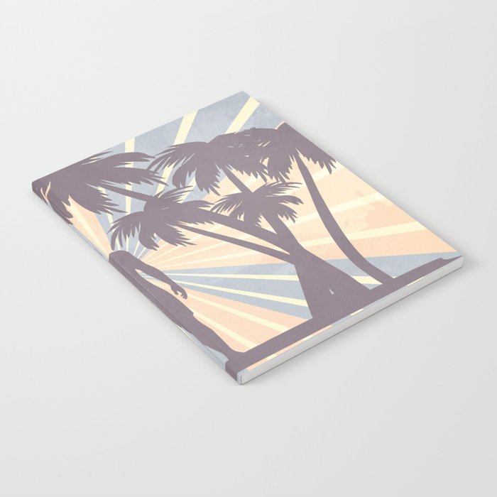 Colorful Retro Vintage Surfing Palms Wave Board Boy Notebook
