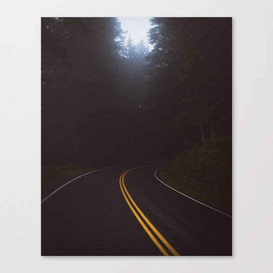 Foggy road #society6 #buyart Canvas Print