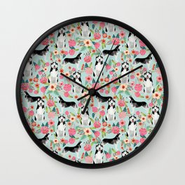 Husky dog breed must have gifts for dog person husky owner presents Wall Clock