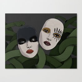 TWO FACED SNAKES Canvas Print