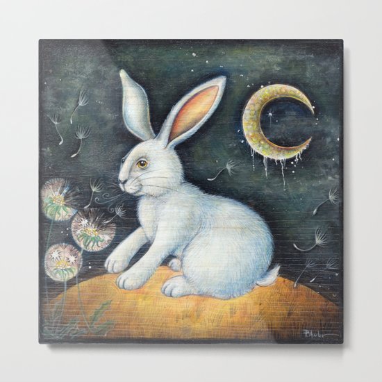 The White Rabbit Metal Print