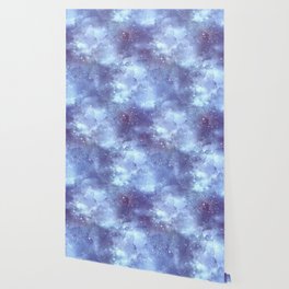 Navy Blue Galaxy Painting Wallpaper