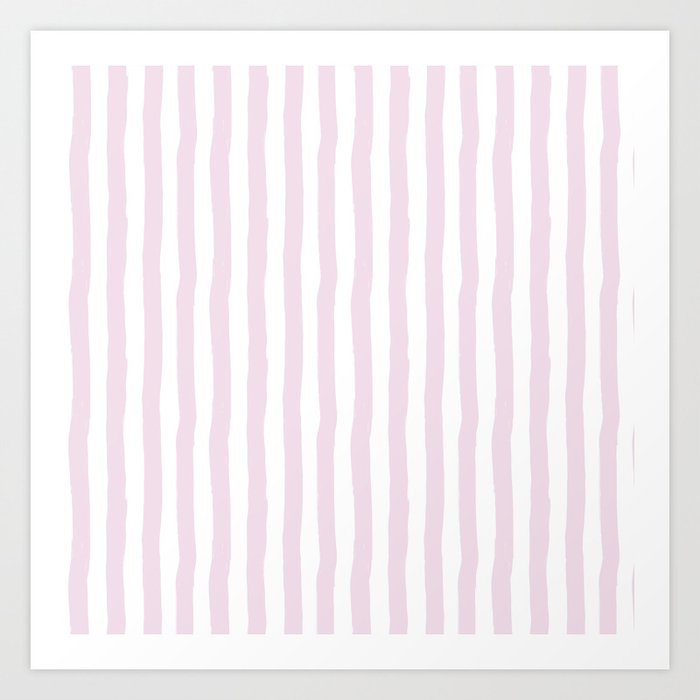 Baby Pink White Modern Paint Brushstrokes Stripes Art Print By Baby Pink White Modern Paint Brushstrokes Stripes Art Print By Water Society6