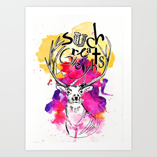 Such Great Heights Art Print