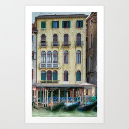 Venice Architecture Gondolas Art Print