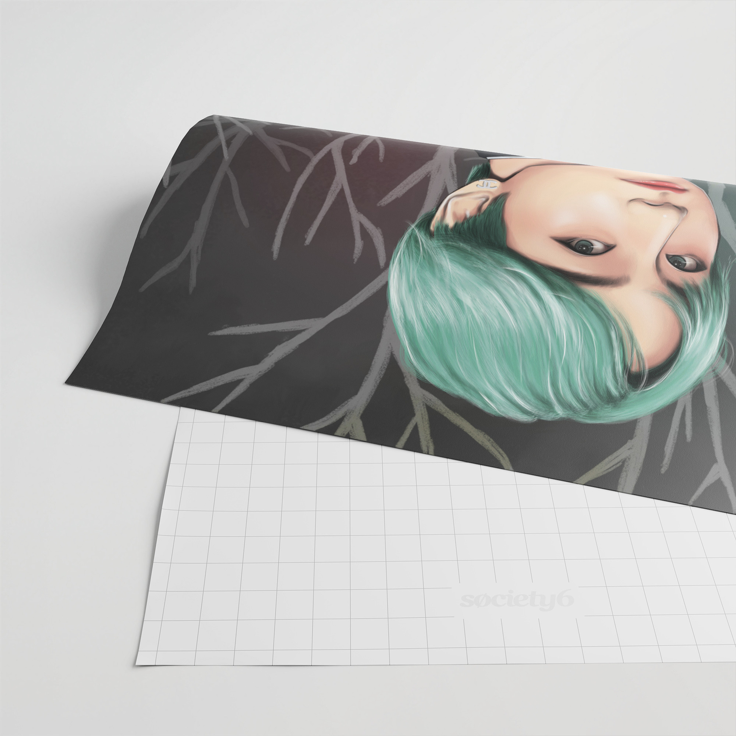 Green Hair Kim Taehyung Wrapping Paper By Moritajung