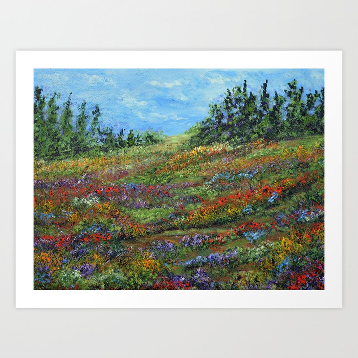 Where The Poppies Grow Impressionism Painting Art Print By