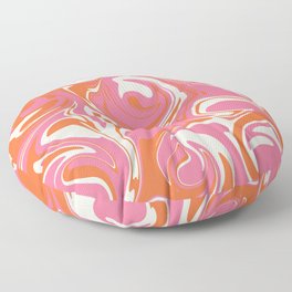 Spill - Pink, Orange and Cream  Floor Pillow