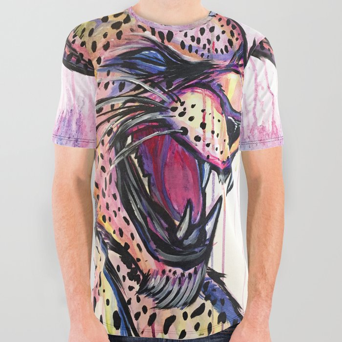 Leopard Scream All Over Graphic Tee