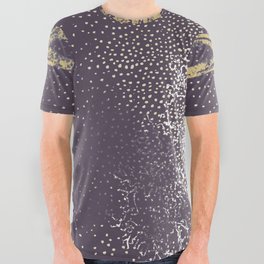 Abstract art gestual, organic coral and planet All Over Graphic Tee