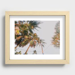 Palm tree glow Recessed Framed Print