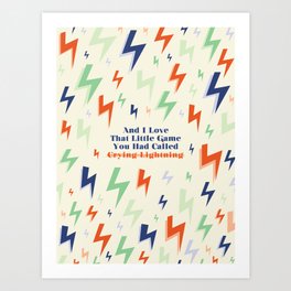 Crying Lightning Art Print | Pop Art, Digital, Monkeys, Typography, Graphicdesign, Arcticmonkeys, Pattern, Arctic, Indie, Light 