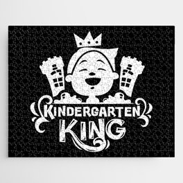 Kindergarten King Cute Kids Boys Slogan Jigsaw Puzzle