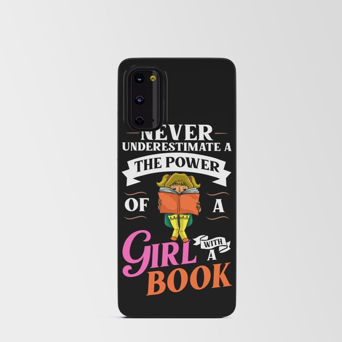 Book Girl Reading Women Bookworm Librarian Reader Android Card Case