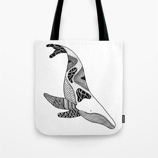 Patchwork Whale Tote Bag