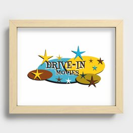 Drive-in movies Recessed Framed Print