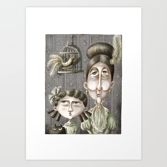 Aunt Geraldine and Virginia Art Print