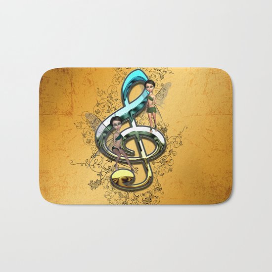 Decorative clef Bath Mat