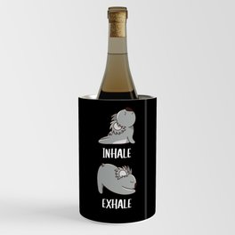 Koala Yoga Cute Koalas Sport Inhale Exhale Wine Chiller