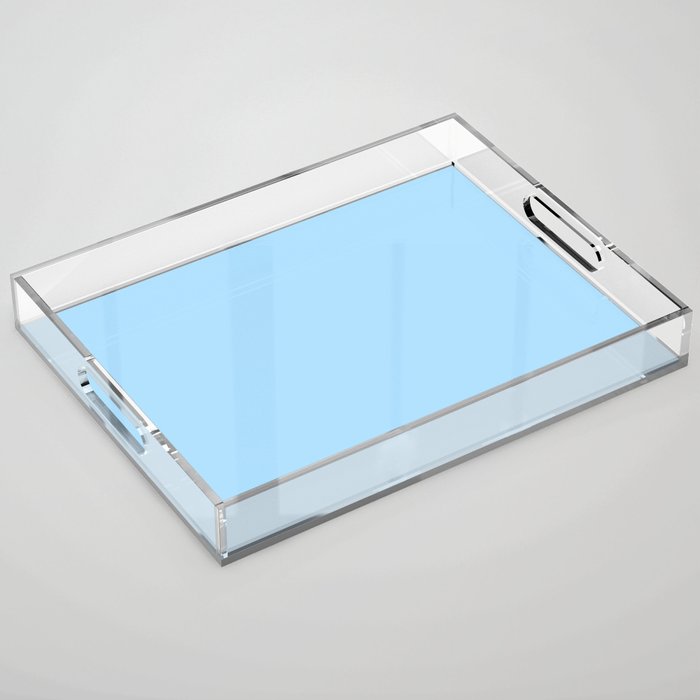 Solid Pale Light Blue Color Acrylic Tray