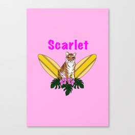 Scarlet birthday T-shirt  Canvas Print
