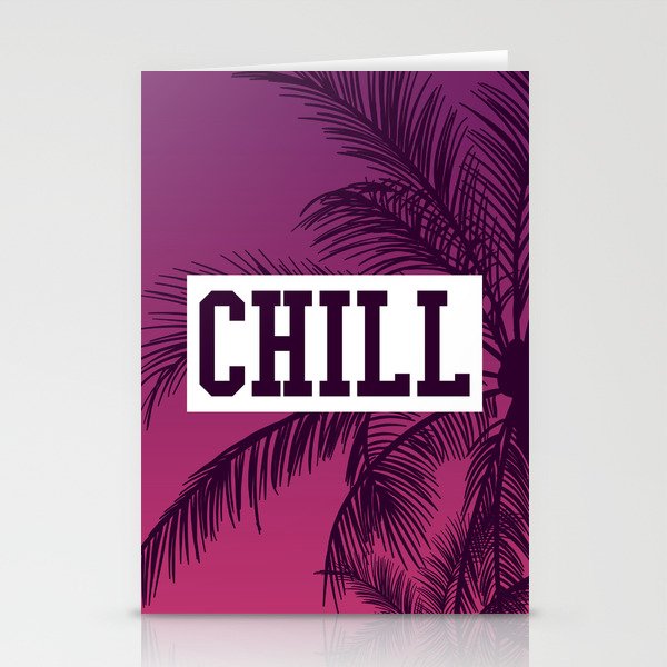 Tropical Chill Quote Stationery Cards