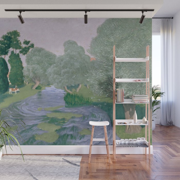 Landscape Painting Vintage Art Wall Mural By Vintage Archive Society6