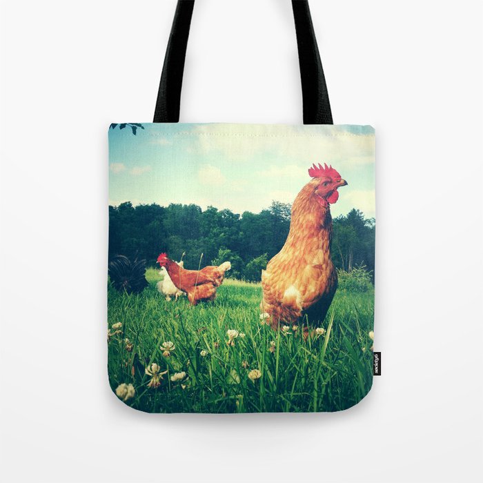 The Life of a Chicken Tote Bag