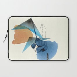 Blue Arrows - Cream Background Laptop Sleeve
