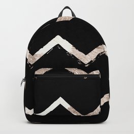 Elegant modern black gold chevron pattern Backpack | Goldchevron, Modern, Pattern, Zigzagpattern, Chevron, Glamour, Girly, Geometricpattern, Elegant, Glam 