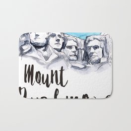 Mount Rushmore watercolor Bath Mat | Digital, Illustration, Dakota, Usa, Typography, Painting, Watercolor, Mountrushmore 
