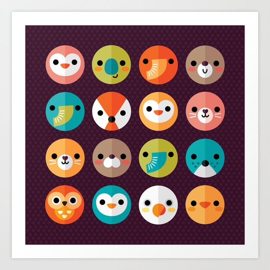 SMILEY FACES 1 Art Print