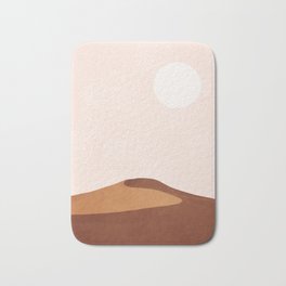 A Lonely Dune Bath Mat | Minimal, Moon, Illustration, Minimalism, Drawing, Sun, Sand, Light, Summer, Minimalistic 