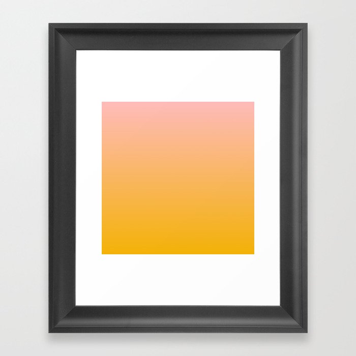 SUNSET ABATRACT. WARM COLOR OMBRE PATTERN  Framed Art Print