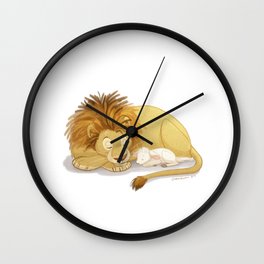 Lion and Lamb Wall Clock